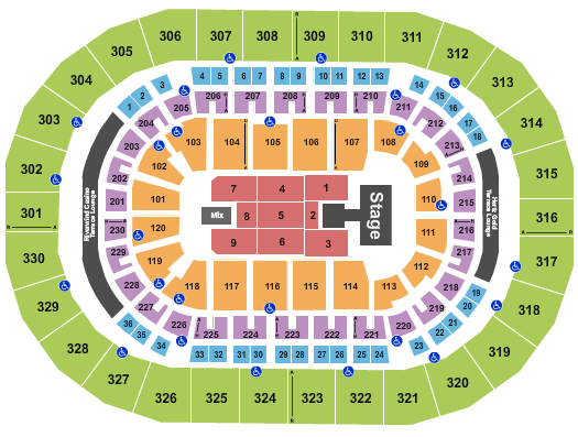 Paycom Center New Edition Seating Chart